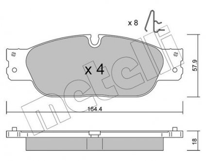 KLOCKI HAM.PRZOD Metelli 2211890