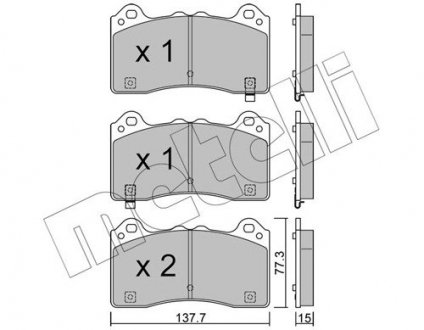 KLOCKI HAM.PRZOD Metelli 2212200