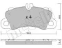 Комплект гальмівних колодок METELLI 22-1259-0