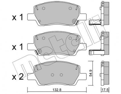 Колодки гальмівні (передні) Hyundai i10 19- Metelli 2212960