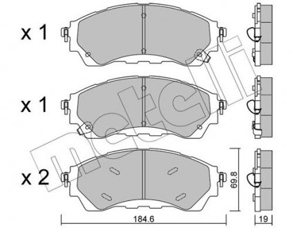 KLOCKI HAM.PRZOD Metelli 2213430