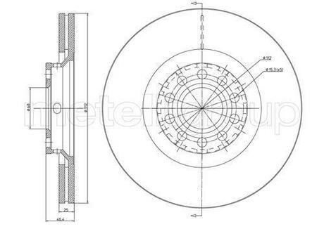 Диск тормозной Metelli 23-0726C (фото 1)