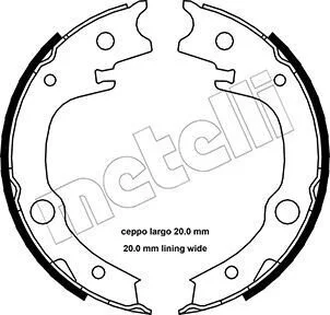Гальмівні колодки ручного гальма Metelli 530443