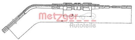 Трос ручного гальма METZGER 104132 (фото 1)