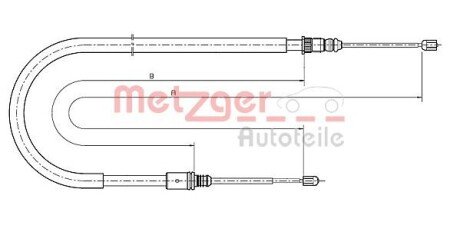 Трос ручного гальма METZGER 106791