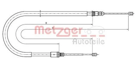 Трос ручного гальма METZGER 106791