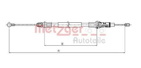 Трос ручного гальма METZGER 10.6854