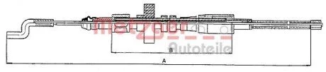 Трос ручного гальма METZGER 107391
