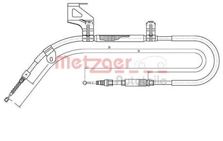 Трос ручного тормоза METZGER 10.7482