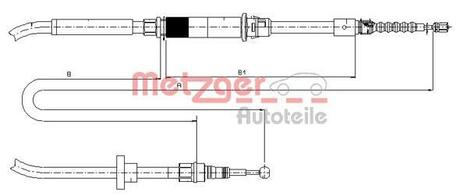 Трос ручного тормоза METZGER 10.7484 (фото 1)