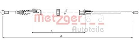 Трос ручного гальма METZGER 107508