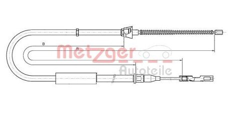 Трос ручного гальма METZGER 107515