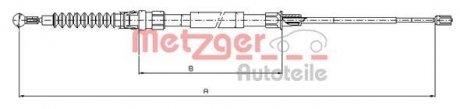 Трос ручного гальма METZGER 107518 (фото 1)