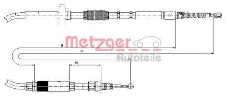 Трос ручного гальма METZGER 107531