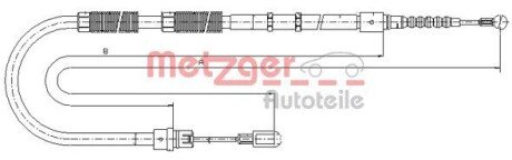 Трос ручного гальма METZGER 107535 (фото 1)