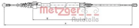 Трос ручного гальма METZGER 107625