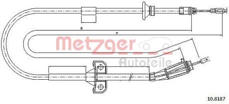 Трос ручного гальма METZGER 108187 (фото 1)