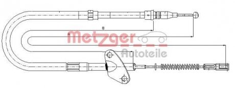 Трос ручного гальма METZGER 109871 (фото 1)