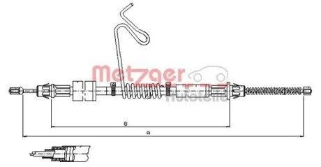 Трос ручного гальма METZGER 115669