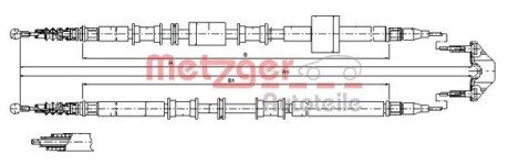 Трос ручного гальма METZGER 115767 (фото 1)