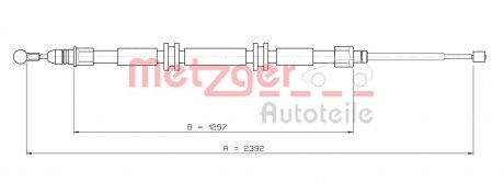 Трос ручного гальма METZGER 116686