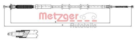 Трос ручного гальма METZGER 120718