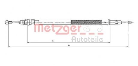 Трос ручного гальма METZGER 120744 (фото 1)