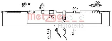 Трос ручного тормоза METZGER 17.1566 (фото 1)