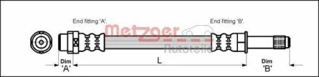 Шланг тормозной METZGER 4110331 (фото 1)