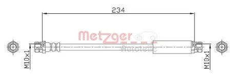 Шланг гальмівний METZGER 4110359