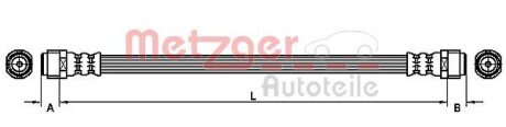 Шланг гальмівний METZGER 4110360