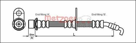 Шланг тормозной METZGER 4111427