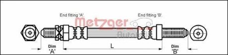 Шланг гальмівний METZGER 4112102