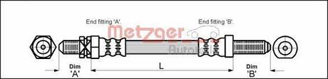 Шланг тормозной METZGER 4112103 (фото 1)
