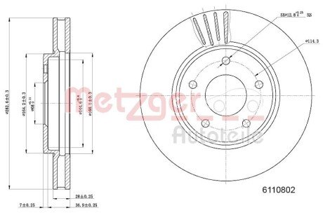 Автозапчастина METZGER 6110802