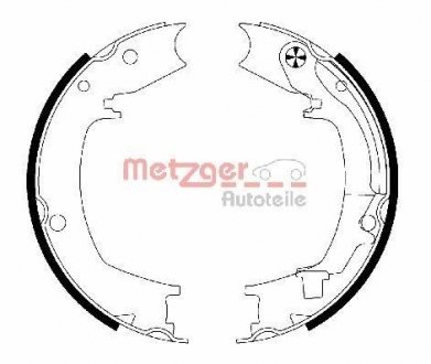Гальмівні колодки ручного гальма METZGER MG204