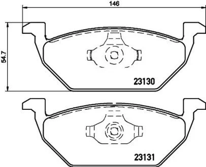 Колодки гальмівні дискові PKW AUDI / SEAT / SKODA/ VW MINTEX MDB2034