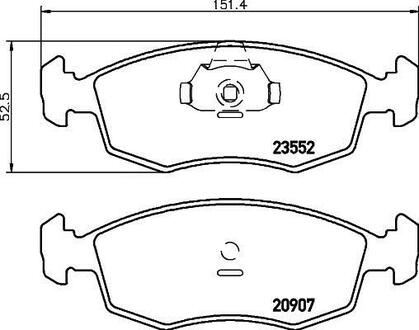 Колодки тормозные дисковые передние PKW FIAT DOBLO MINTEX MDB2076 (фото 1)