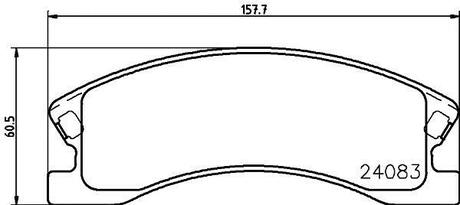 Колодки тормозные дисковые передние PKW JEEP GRAND CHEROKEE MINTEX MDB2376 (фото 1)