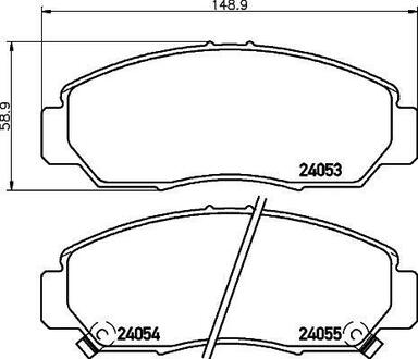 Колодки тормозные дисковые передние HONDA ACCORD VII (CL, CN), 01/03 - 09/12 MINTEX MDB2541 (фото 1)