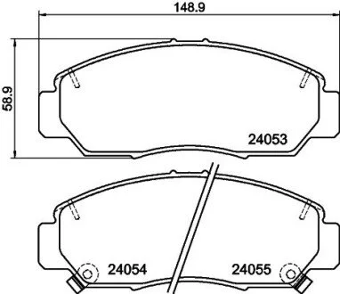 Колодки гальмівні дискові HONDA ACCORD VII (CL, CN), 01/03 - 09/12 MINTEX MDB2541