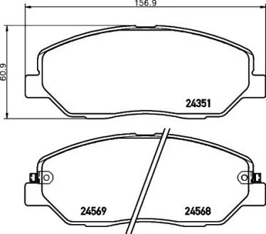 Колодки тормозные дисковые передние PKW Hyundai Santa FE MINTEX MDB2777