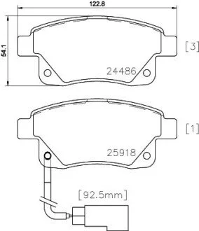 Колодки тормозные дисковые передние PKW Ford Transit 2006- (rear d MINTEX MDB2853