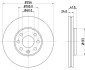 Диск тормозной PKW OPEL ASTRA G          98-0 MDC1049C