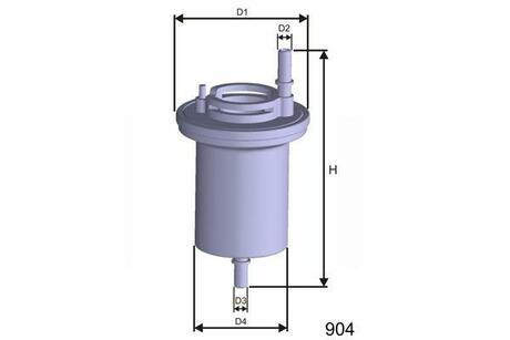 Фильтр топливный VAG 1.2/1.4/2.0 (без регулятора давления)) MISFAT E100 (фото 1)