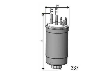 Фильтр топливный Fiat Doblo 1.9D-2003 (на трубки).) MISFAT M412 (фото 1)