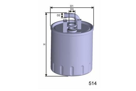 Фильтр топливный DB W168 A160-A170 CDI 99- MISFAT M416 (фото 1)