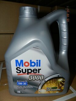 Моторное масло Super 3000 X1 Formula FE 5W-30 синтетическое 4 л MOBIL 152056 (фото 1)