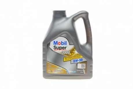 Моторное масло Super 3000 XE 5W-30 синтетическое 4 л MOBIL 153018