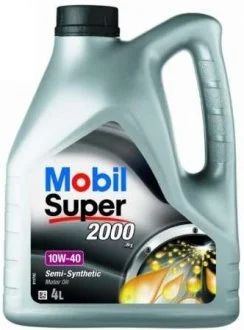 4л Super 2000 10W-40 Полусинтетика ACEA A3/B3, MB-Approval 229.1, VW501 01/505 00 MOBIL MOBIL4145 (фото 1)